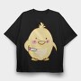 Cute Chick With Knife Mad Chicken, Tricou Oversize Barbati (Unisex)