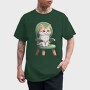 Sitting Cat on Chair, Tricou Barbati (Unisex)