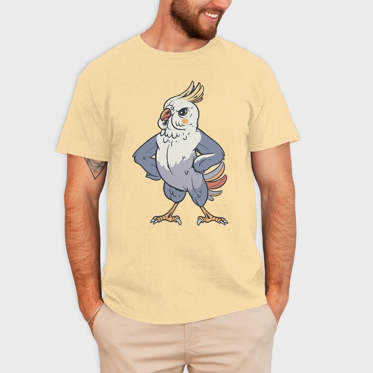 Indignant Cockatiel, Tricou Barbati (Unisex)