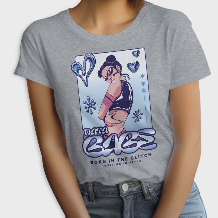 Y3K Born In The Glitch Data Babe, Tricou Femei