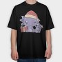 Cute Christmas Axolotl, Tricou Oversize Barbati (Unisex)
