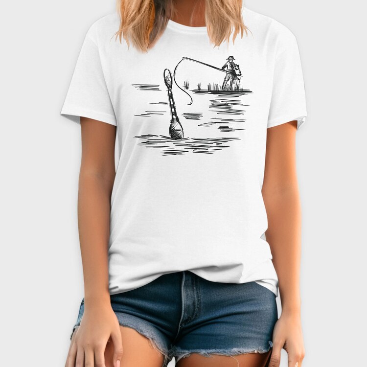 Monochrome Sketch Water, Tricou Barbati (Unisex)