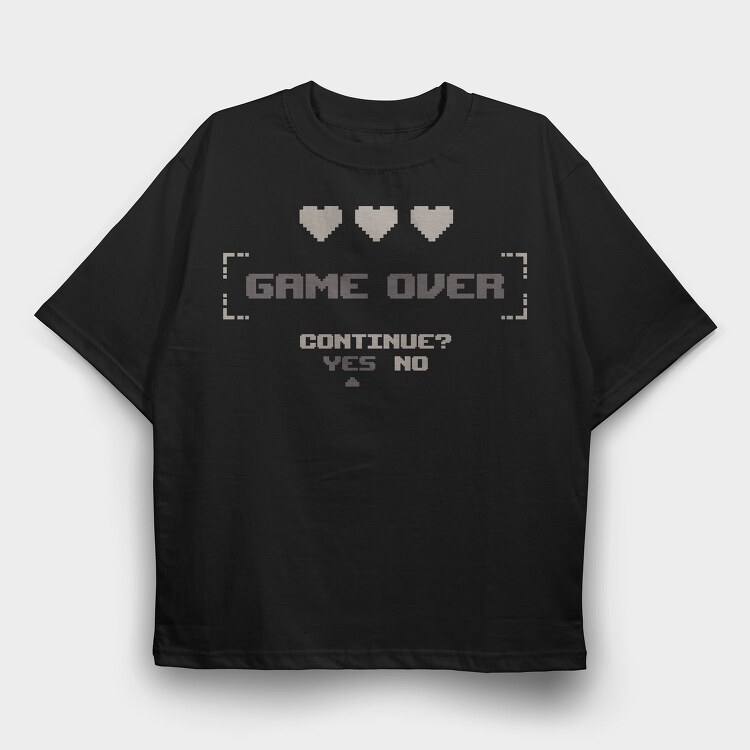 Minimalist Gamer Retro 05, Tricou Oversize Barbati (Unisex)