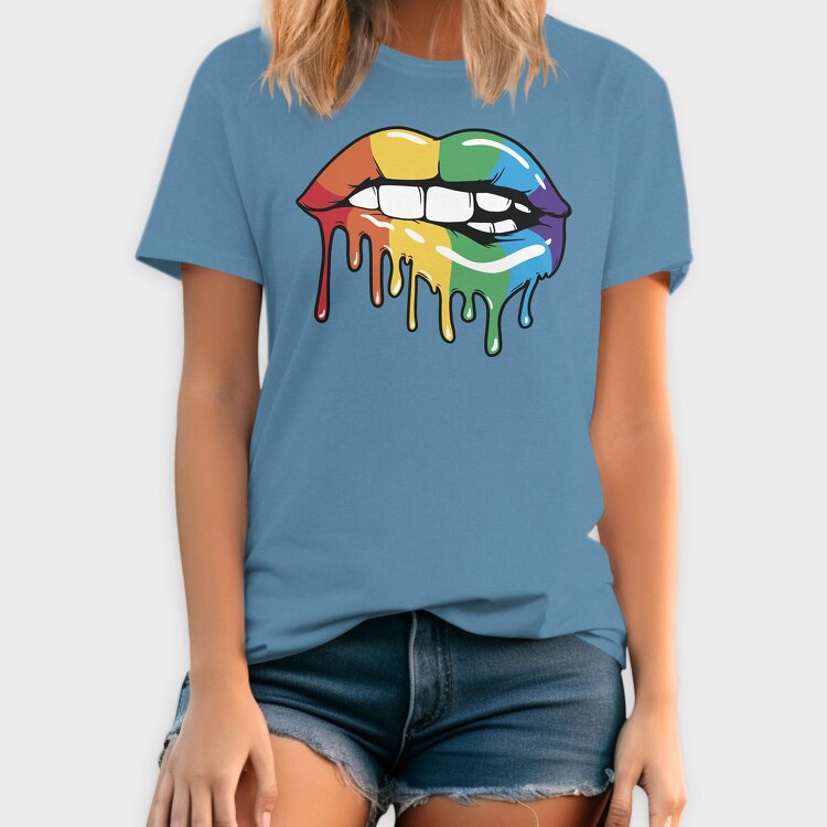 Rainbow Lips, Tricou Barbati (Unisex)