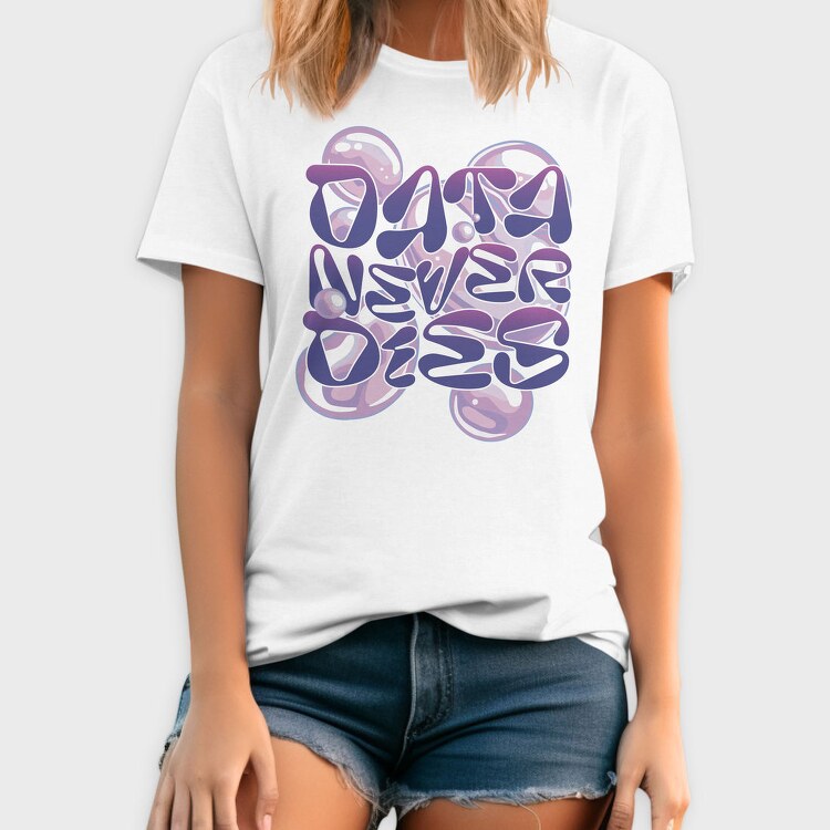 Y3K Data Never Dies Bubbles, Tricou Barbati (Unisex)