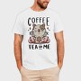 Cute Coffee Tea Cat Bar, Tricou Barbati (Unisex)