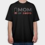 Mom Of Three Boys Quote, Tricou Oversize Barbati (Unisex)