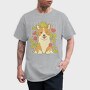 Cute Corgi Dog And Frog, Tricou Barbati (Unisex)