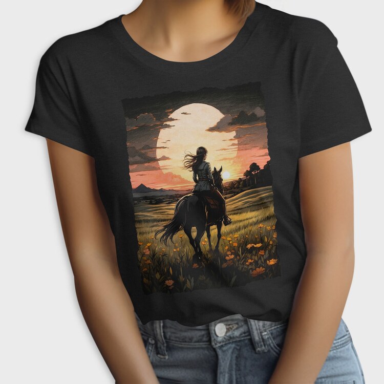 Rider Girl on Horse, Tricou Femei