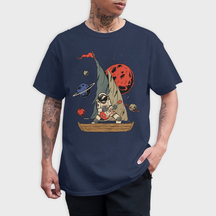 Pirate Astronaut, Tricou Barbati (Unisex)