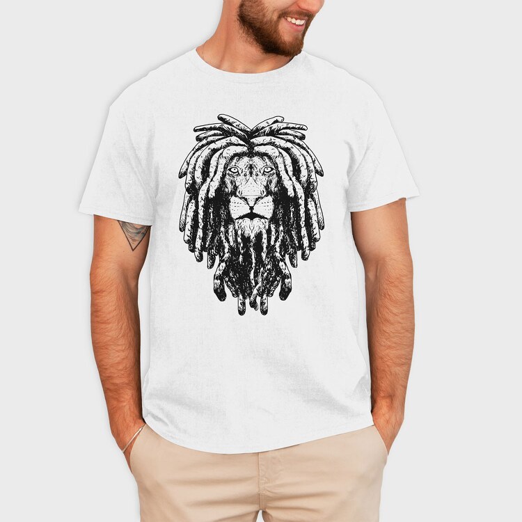 Rasta Lion, Tricou Barbati (Unisex)
