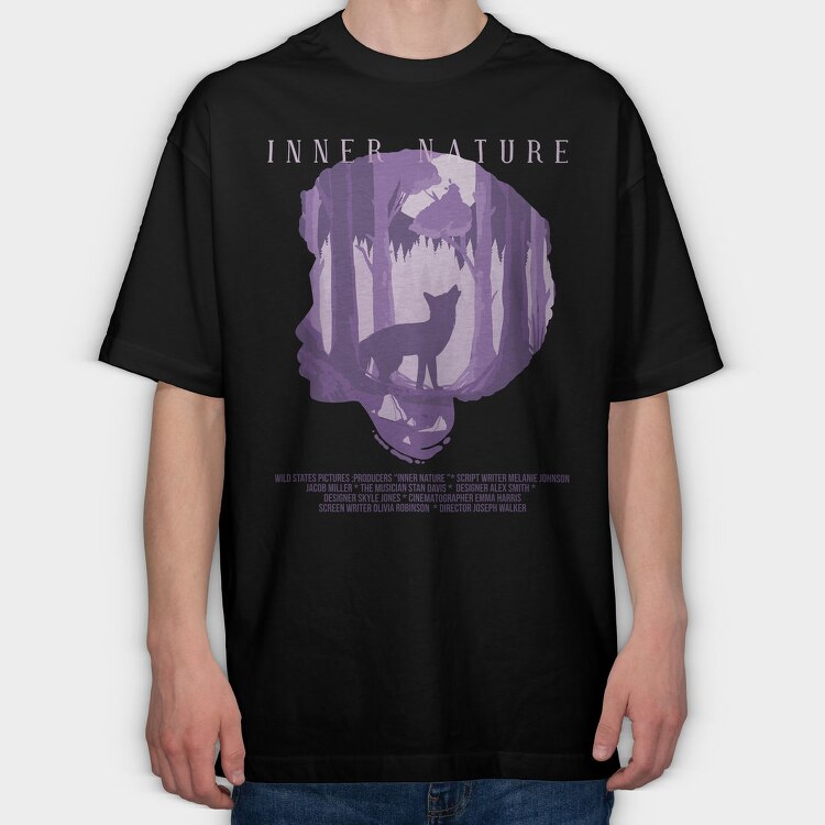 Inner Nature Werewolf Film Poster 2, Tricou Oversize Barbati (Unisex)