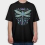 Floral Dragonfly Watercolor, Tricou Oversize Barbati (Unisex)