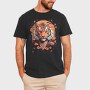 Floral Japanese Tiger Japanesse, Tricou Barbati (Unisex)