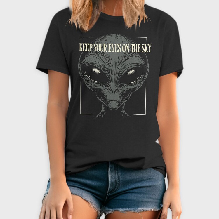 Alien Face Ovni, Tricou Barbati (Unisex)