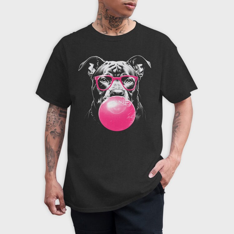Pitbull Bubblegum, Tricou Barbati (Unisex)
