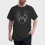 Pitbull Dog Portrait, Tricou Barbati (Unisex)