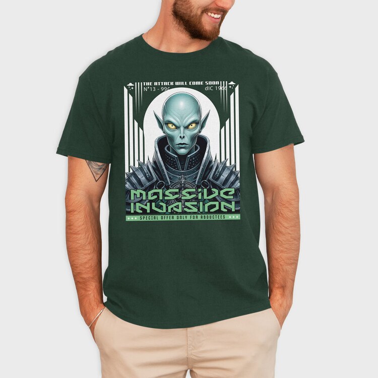 Alien Massive Invasion Trend, Tricou Barbati (Unisex)