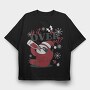 Is It Over Yet Anti Christmas Sloth Tote, Tricou Oversize Barbati (Unisex)