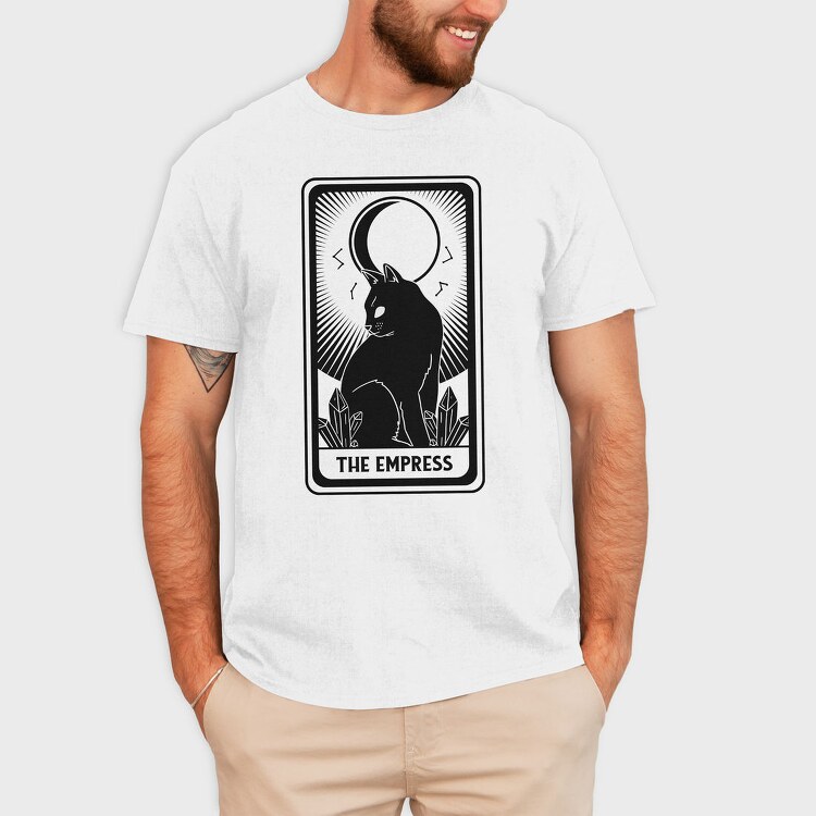 The Empress Tarot Card Cat, Tricou Barbati (Unisex)