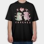 Cute Dragons Love You I Love You Forever, Tricou Oversize Barbati (Unisex)