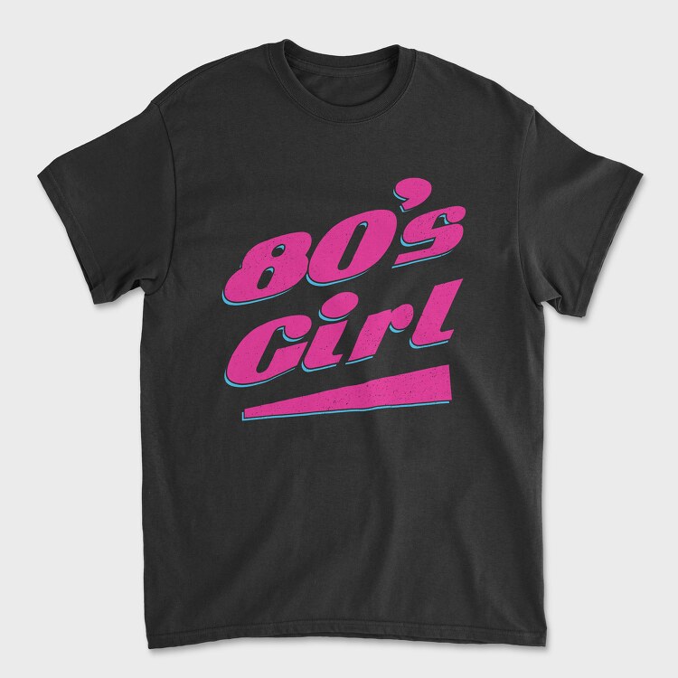 Tricou Barbati (Unisex), 80 S Girl Pink