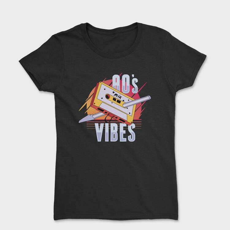 80 S Vibes Cassette, Tricou Femei