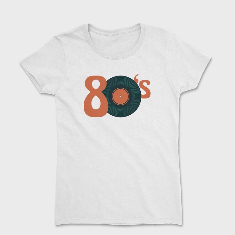 80 S Vinyl Record, Tricou Femei