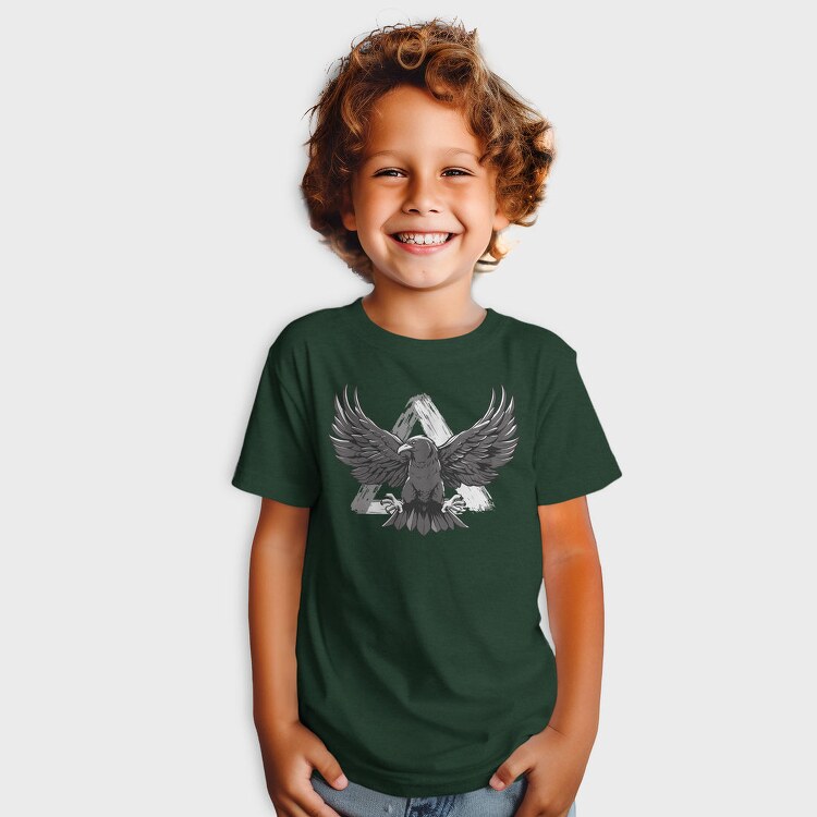 Monochrome Eagle Bird Flight, Tricou Copii