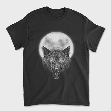 Angry Wolf Moon, Tricou Barbati (Unisex)