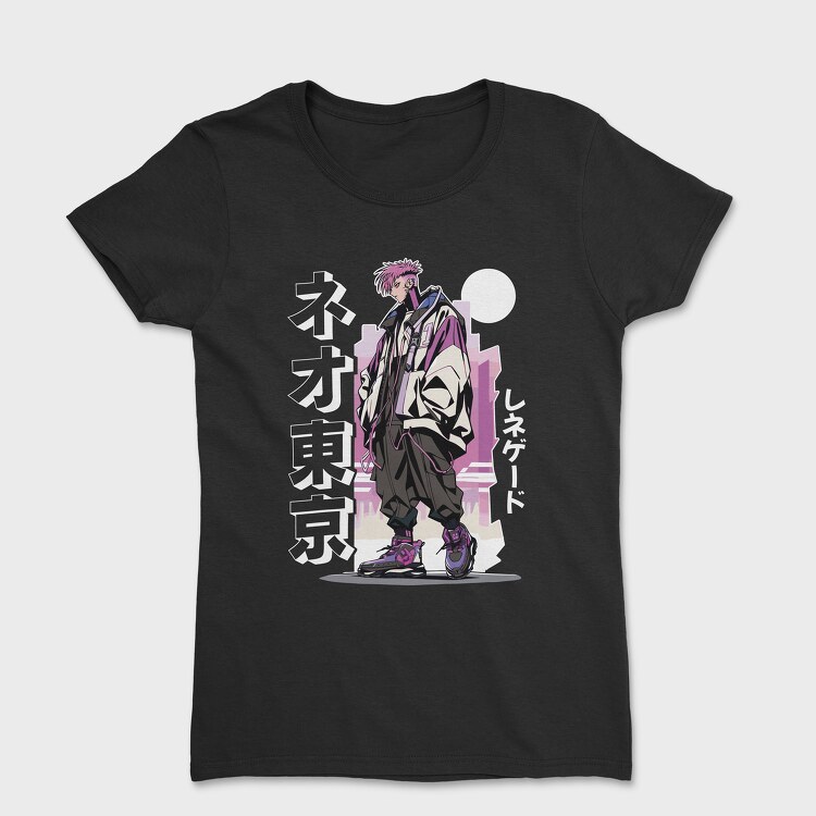 Tricou Femei, Anime Pink Hair Character