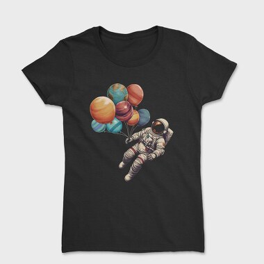 Tricou Femei, Astronaut Baloons Planets