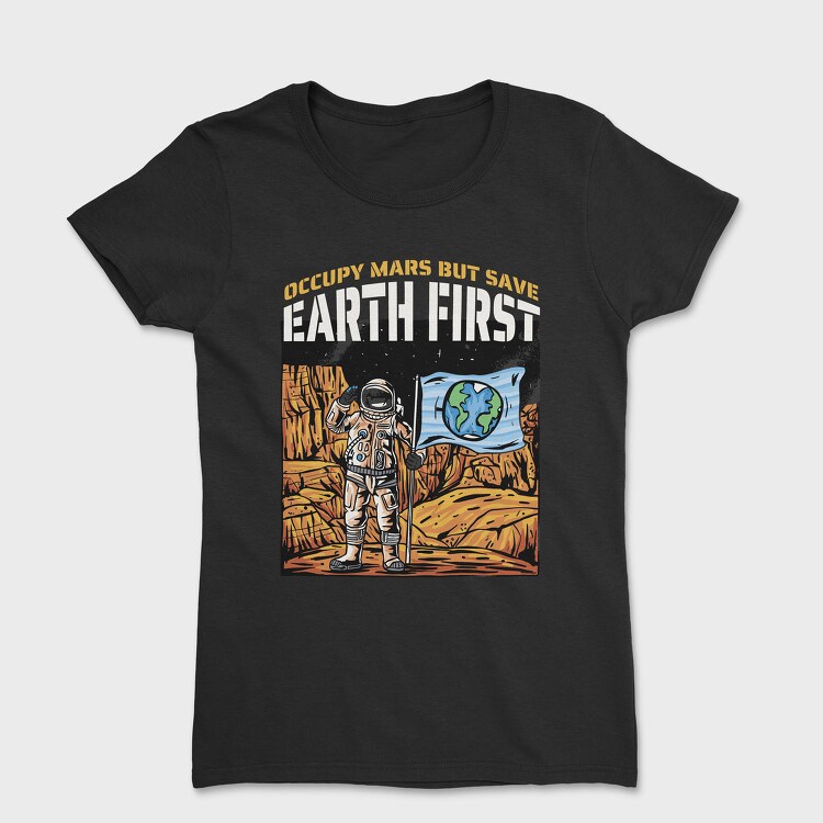 Tricou Femei, Astronaut in Mars