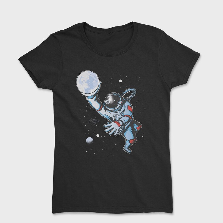 Tricou Femei, Astronaut Moon Basket