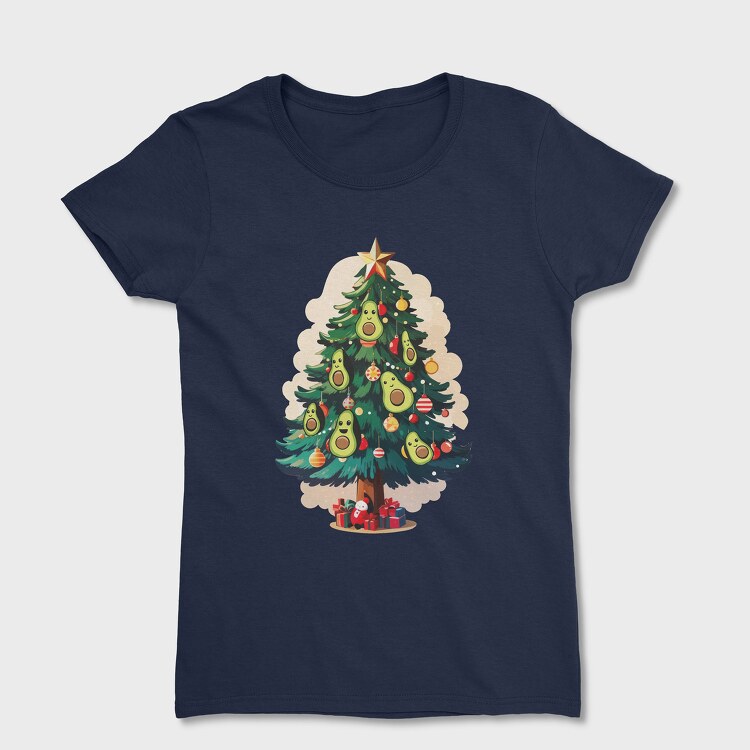 Tricou Femei, Avocado Christmas