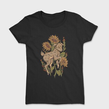 Tricou Femei, Baby Goat Sunflowers