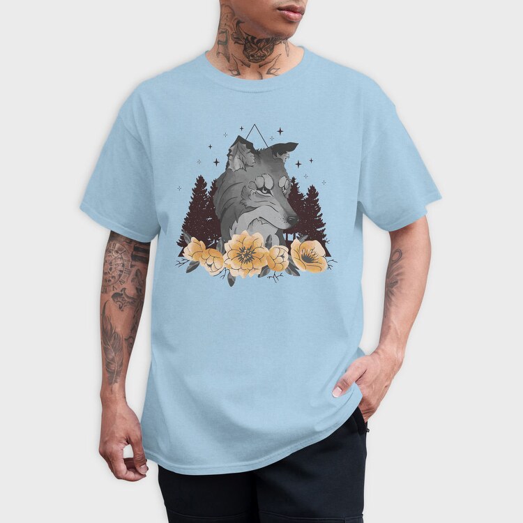 Floral Wolf Mug, Tricou Barbati (Unisex)