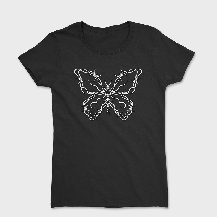 Tricou Femei, Barbered Wire Butterfly