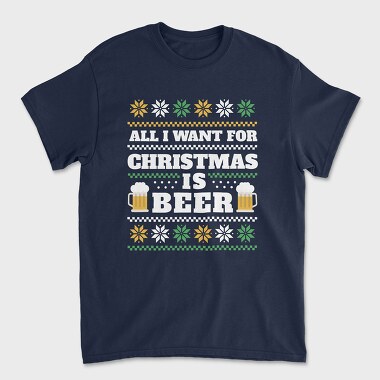 Beer Ugly Sweater 2, Tricou Barbati (Unisex)