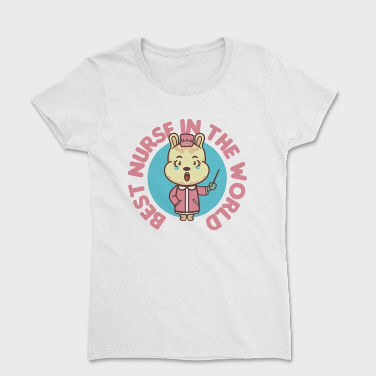 Tricou Femei, Best Nurse in the World Cartoon