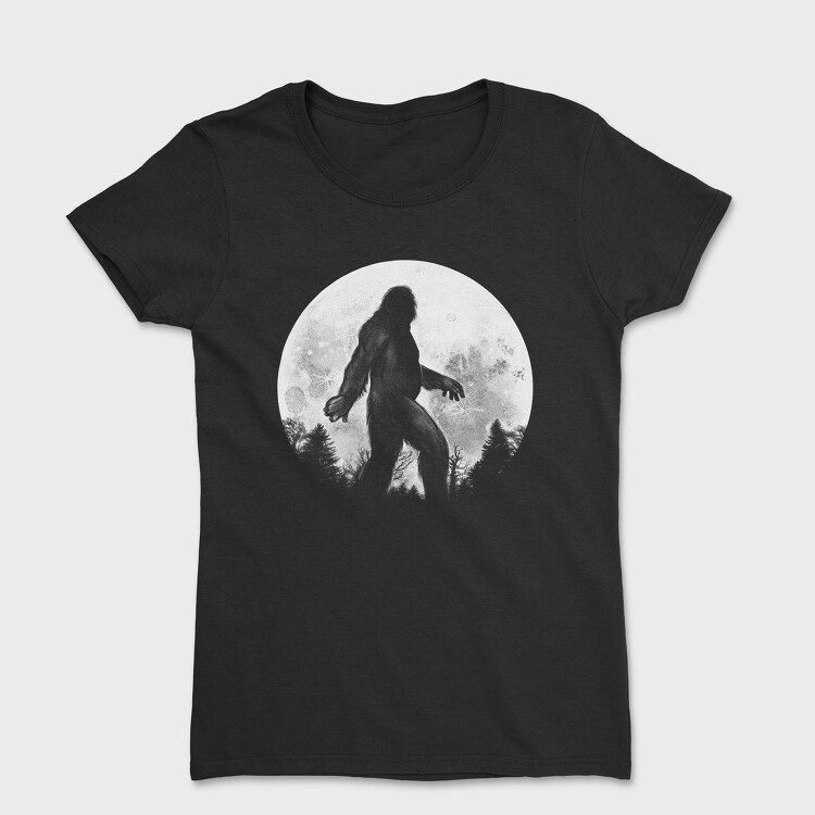 Tricou Femei, Big Foot Moon Monochrome