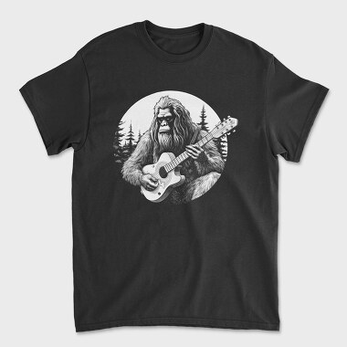 Tricou Barbati (Unisex), Bigfoot Playing Guitar