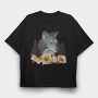 Floral Wolf Mug, Tricou Oversize Barbati (Unisex)