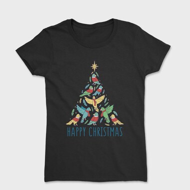 Birds Christmas Tree, Tricou Femei