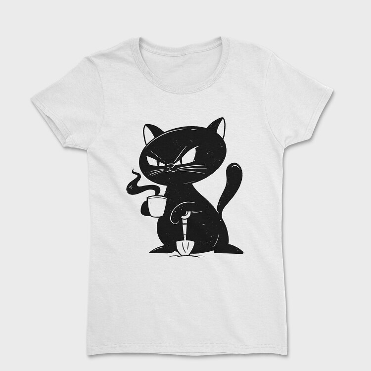 Tricou Femei, Black Cat Coffee