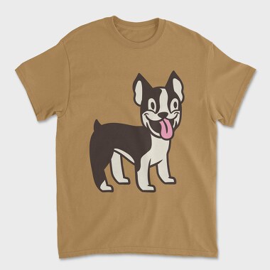 Boston Terrier Cartoon, Tricou Barbati (Unisex)