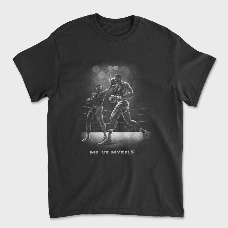 Tricou Barbati (Unisex), Boxing Monochrome Fighter