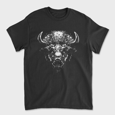 Buffalo Head, Tricou Barbati (Unisex)