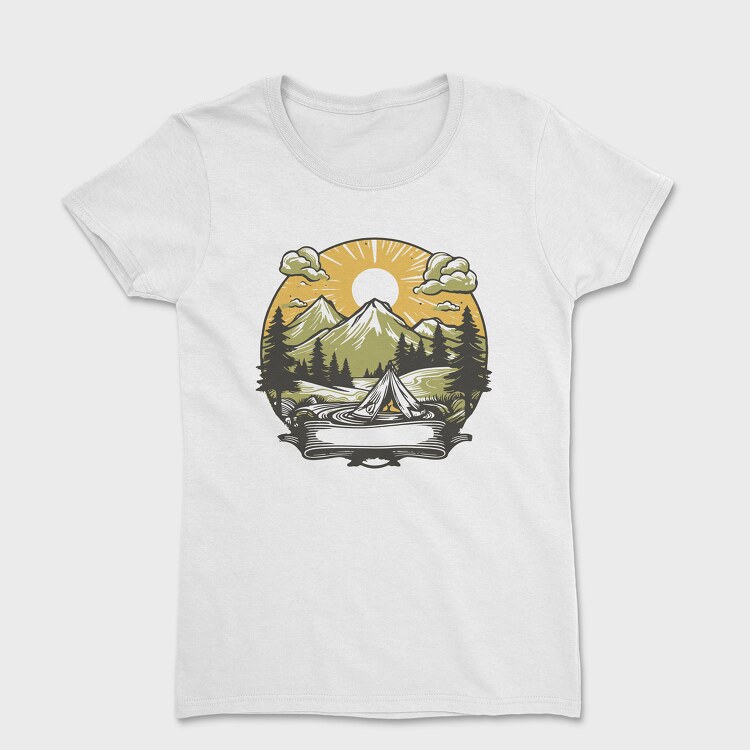 Camping Sunset, Tricou Femei