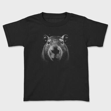 Tricou Copii, Capybara Monochrome